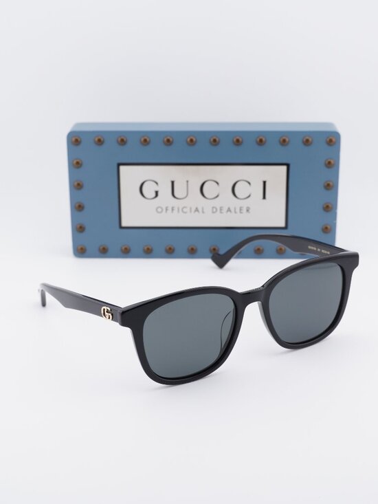 Gucci GG1001SK 001 Women Square Sunglasses - Black / Grey main image 10